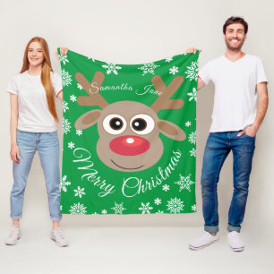 Niedlicher Weihnachtsbaum mit dem Namen White Scri Fleecedecke