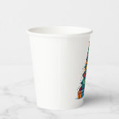 Niedlicher Weihnachtsbaum mit Geschenken Pappbecher (Rechts)