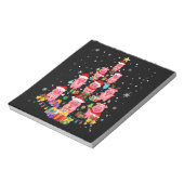 Niedlicher Weihnachtsbaum mit Ornament Xmas Merry  Notizblock (Rotiert)
