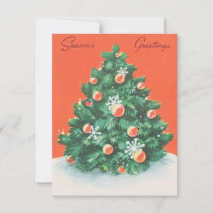 Niedlicher Weihnachtsbaum mit Ornamenten darauf