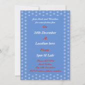 Niedlicher Weihnachtsbaum mit Roter Nase Einladung (Rückseite)