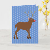 Niedlicher Weihnachtsbaum mit Roter Nase Karte (Gelbe Blume)