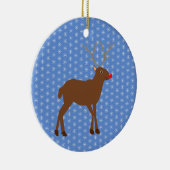 Niedlicher Weihnachtsbaum mit Roter Nase Keramik Ornament (Rechts)