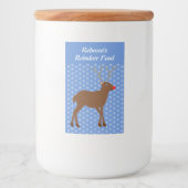 Niedlicher Weihnachtsbaum mit Roter Nase Lebensmitteletikett (Vorderseite)