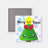 Niedlicher Weihnachtsbaum mit Star Magnet (Vorderseite/Rückseite)