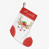 Niedlicher Weihnachtsbaum-Monogram-Strumpf Kleiner Weihnachtsstrumpf (Vorderansicht (hängend))