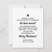 Niedlicher Weihnachtsbaum New Zuhause Foto Holiday Ankündigung (Rückseite)