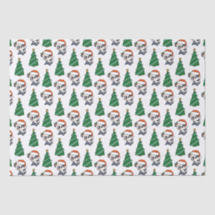 Niedlicher Weihnachtsbaum Panda Rote Weihnachtsman Seidenpapier