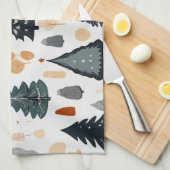 Niedlicher Weihnachtsbaum-Patternurlaub Geschirrtuch (Viertel Falte)