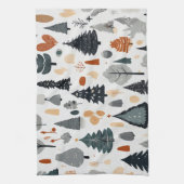 Niedlicher Weihnachtsbaum-Patternurlaub Geschirrtuch (Vertikal)