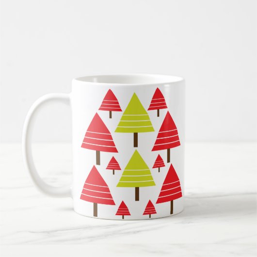Niedlicher Weihnachtsbaum Red Green Kaffeetasse (Links)
