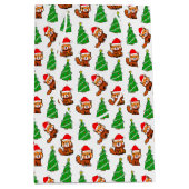 Niedlicher Weihnachtsbaum Red Panda Weihnachtsmann Mittlere Geschenktüte (Vorderseite)