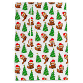 Niedlicher Weihnachtsbaum Red Panda Weihnachtsmann Mittlere Geschenktüte (Rückseite)