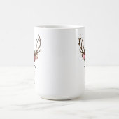 Niedlicher Weihnachtsbaum Reindeer Rote Flora Kaffeetasse (Mittel)