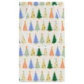 Niedlicher Weihnachtsbaum Rote Grüne Familie Perso Kleine Geschenktüte (Rückseite)