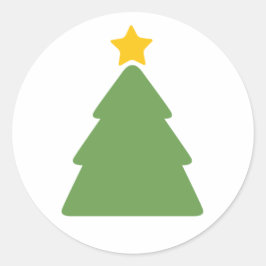 Niedlicher Weihnachtsbaum Runder Aufkleber