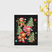Niedlicher Weihnachtsbaum Santa Gingerbread Xmas F Karte (Gelbe Blume)