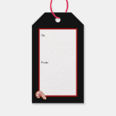 Niedlicher Weihnachtsbaum Santa Paws Dog & Present Geschenkanhänger (Rückseite)