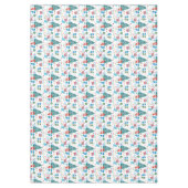 Niedlicher Weihnachtsbaum, Schneemann, Geschenke, Tischdecke (Vorderseite)