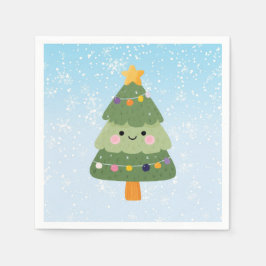 Niedlicher Weihnachtsbaum Serviette