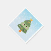 Niedlicher Weihnachtsbaum Serviette (Ecke)