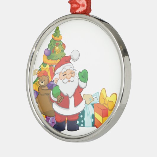 Niedlicher Weihnachtsbaum Silbernes Ornament (Links)