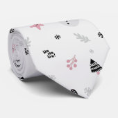 Niedlicher Weihnachtsbaum Snowman Candy Cane Patte Krawatte (Gerollt)