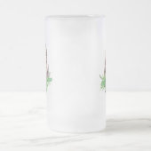 Niedlicher Weihnachtsbaum Spaß, Wasserfarbengeflüg Mattglas Bierglas (Mittel)