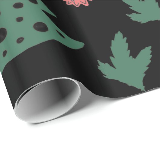 Niedlicher Weihnachtsbaum, Strümpfe, Rote Hats auf Geschenkpapier (Rolleneckpunkt)