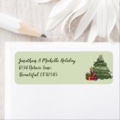Niedlicher Weihnachtsbaum und Feiertagsadresse (Insitu)