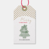 Niedlicher Weihnachtsbaum und Sterne Geschenkanhänger (Vorderseite)