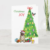 Niedlicher Weihnachtsbaum und Weihnachtsbaum Weihn Feiertagskarte (Vorderseite)