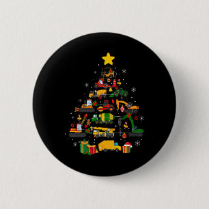 Niedlicher Weihnachtsbaum Weihnachtsmannmütze Baug Button