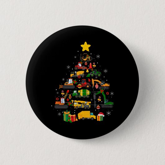Niedlicher Weihnachtsbaum Weihnachtsmannmütze Baug Button (Vorderseite)