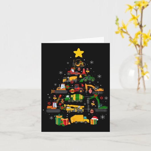 Niedlicher Weihnachtsbaum Weihnachtsmannmütze Baug Karte (Gelbe Blume)