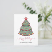 Niedlicher Weihnachtsbaum Wir haben die Holiday Mo Postkarte (Stehend Vorderseite)