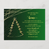 Niedlicher Weihnachtsbaum Wir haben Urlaub bewegt Postkarte (Vorderseite)