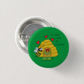 Niedlicher Weihnachtsbäume Funny Holiday Cartoon Button (Vorne & Hinten)