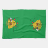 Niedlicher Weihnachtsbäume Funny Holiday Cartoon Geschirrtuch (Horizontal)