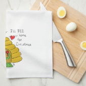 Niedlicher Weihnachtsbäume Funny Holiday Cartoon Geschirrtuch (Viertel Falte)