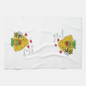 Niedlicher Weihnachtsbäume Funny Holiday Cartoon Geschirrtuch (Horizontal)