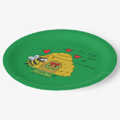 Niedlicher Weihnachtsbäume Funny Holiday Cartoon Pappteller (Schrägansicht)