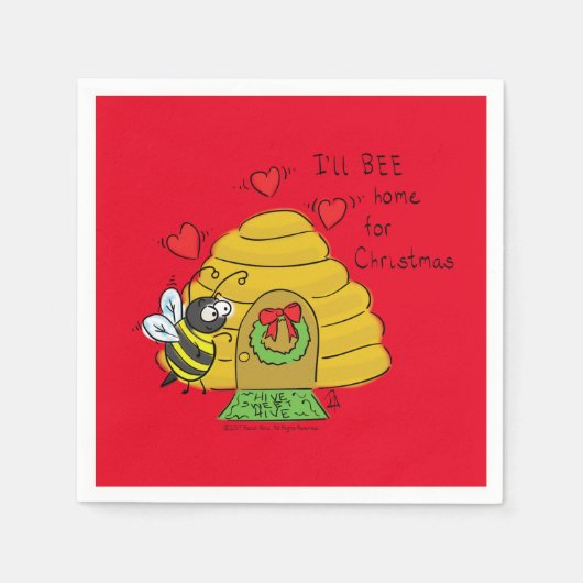 Niedlicher Weihnachtsbäume Funny Holiday Cartoon Serviette (Vorderseite)