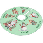 Niedlicher Weihnachtsbaumrock mit Namen Polyester Weihnachtsbaumdecke (Schrägansicht)