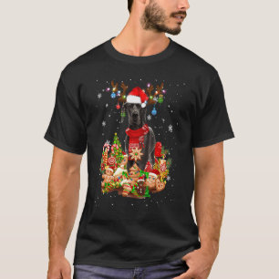 Niedlicher Weihnachtsbeleuchtung Weihnachtsmann T-Shirt