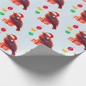 Niedlicher Weihnachtsbird Geschenkpapier (Ecke)