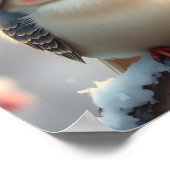 Niedlicher Weihnachtsbird Poster (Ecke)