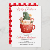 Niedlicher Weihnachtsblitz in einer Tasse Babydusc Einladung (Vorne/Hinten)