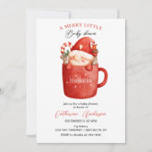 Niedlicher Weihnachtsblitz in einer Tasse Babydusc Einladung (Vorderseite)