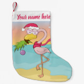 Niedlicher Weihnachtsbrand am tropischen Strand Kleiner Weihnachtsstrumpf (Vorderseite)